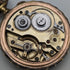 Circa 1890 Antique Pountet Chavet Pocket Watch with Gold Filling and Gunmetal Case in Good Working Condition